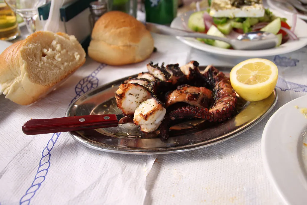 Polvo grelhado